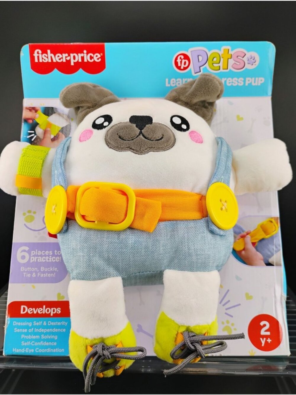 Fisher-Price Learn-To-Dress Plush Pup With Buckles & Buttons